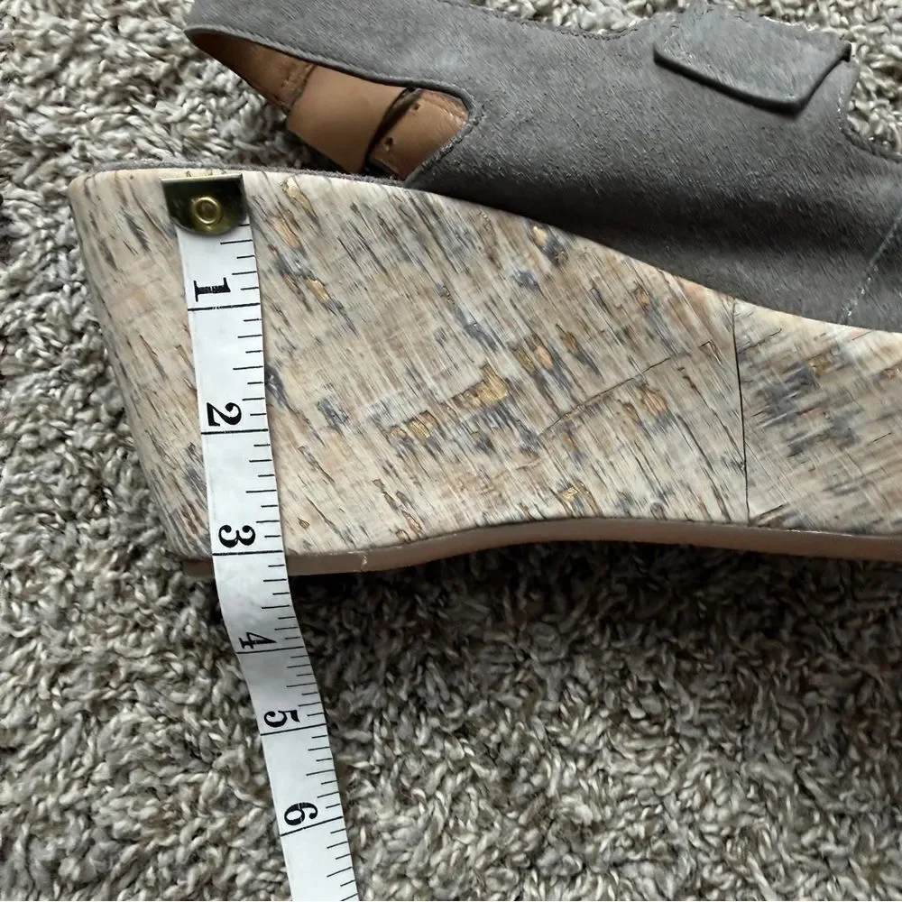 Track Gray Suede Wedge Patsy Wedge Sandals